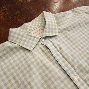 Billy Reid - Green and Blue Casual Button Down Shirt - XL